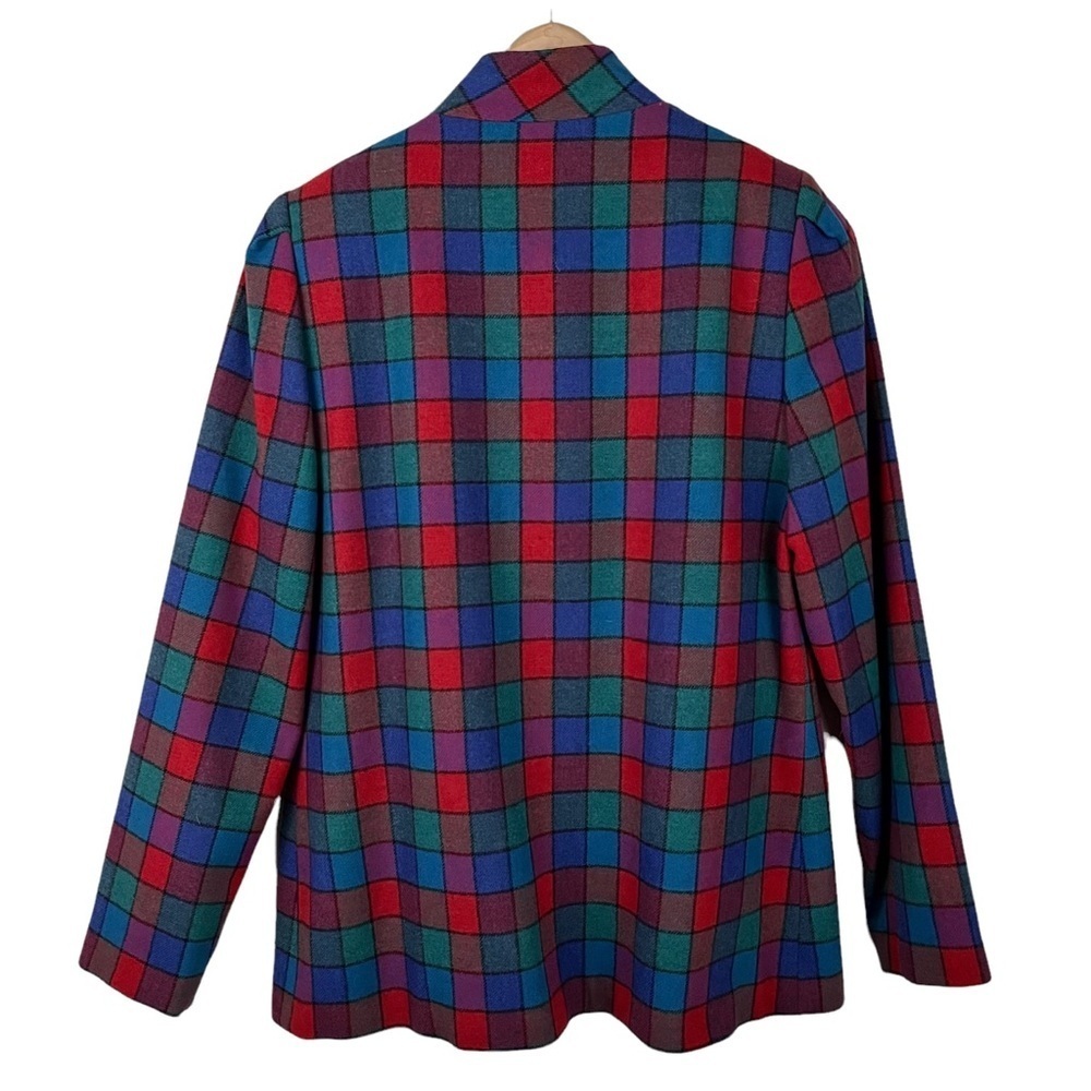VINTAGE Checkered Wool Blazer - Picture 2 of 12